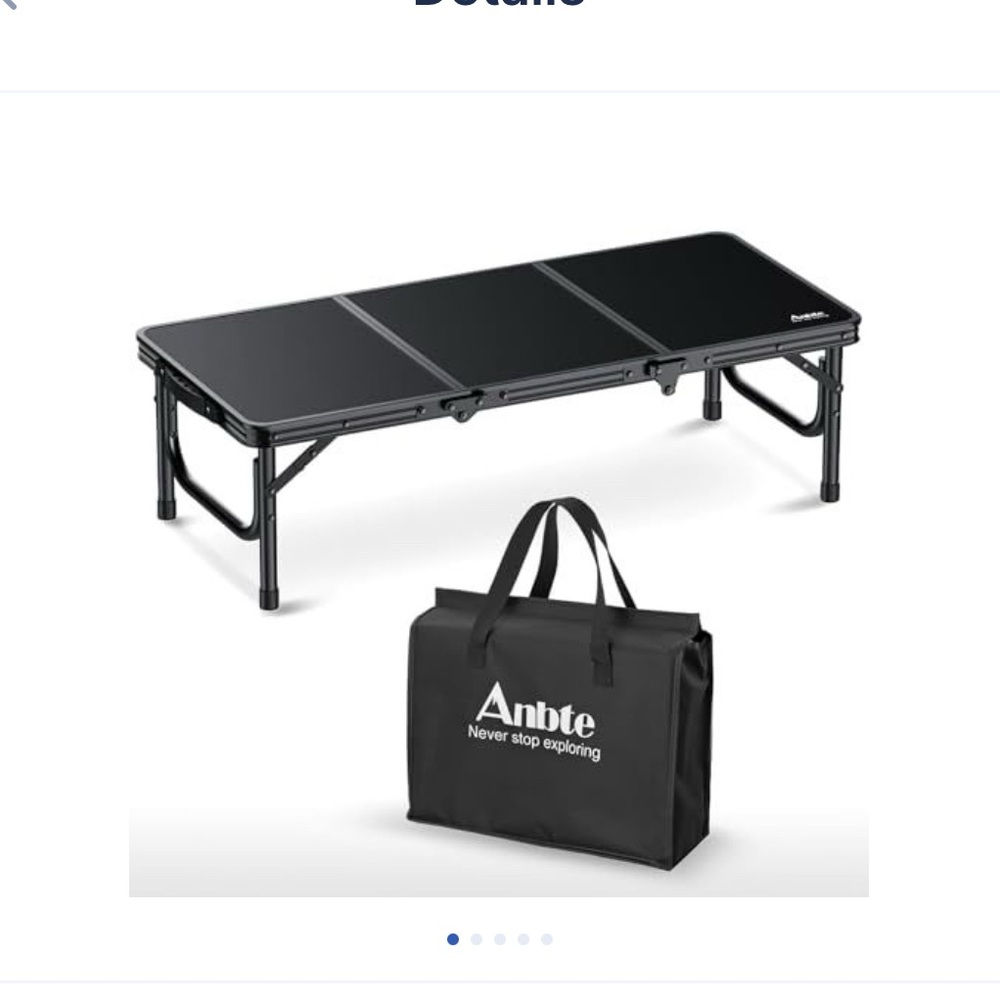 Anbte Foldable Portable Camping Cot in Black